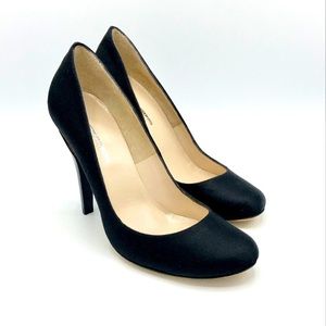 Nicholas Kirkwood Black Satin Pumps, Sz7